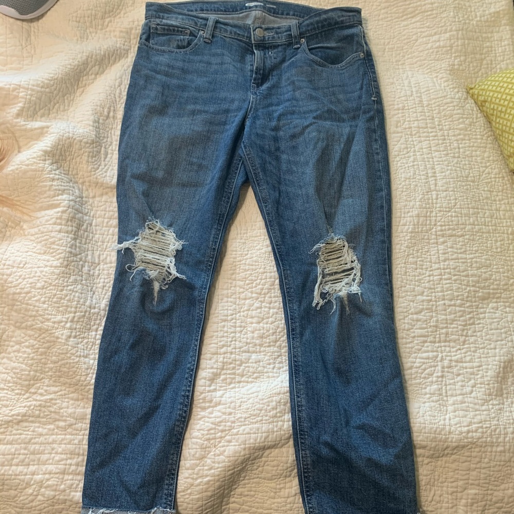 Old Navy Distressed Boyfriend Jeans